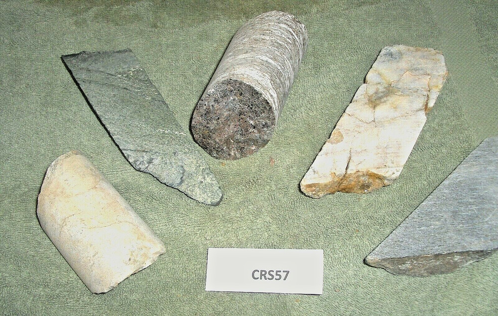 Core Samples From Alaska Gold Mine 5 Pieces  Split Drill Samples CRS57