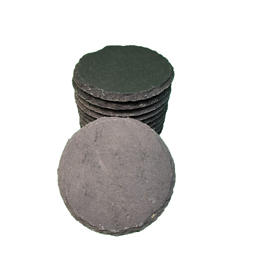 4" Round Slate coaster blanks 10 pack