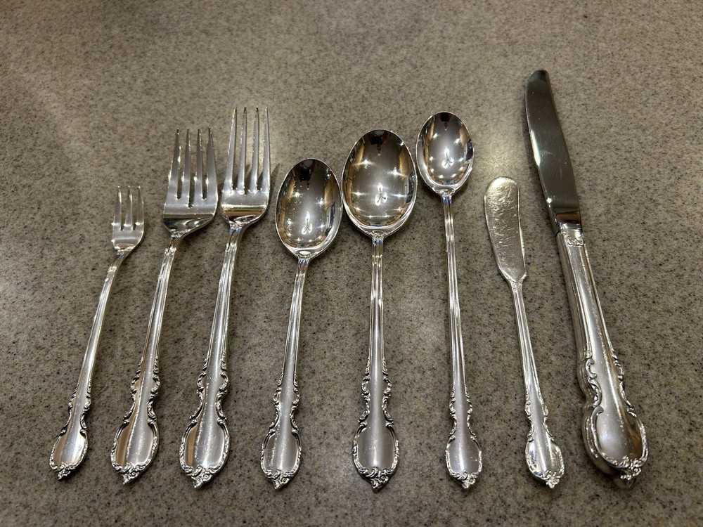 8 Piece 1847 Rogers Bros Reflection Silverplate Silverware Place Setting