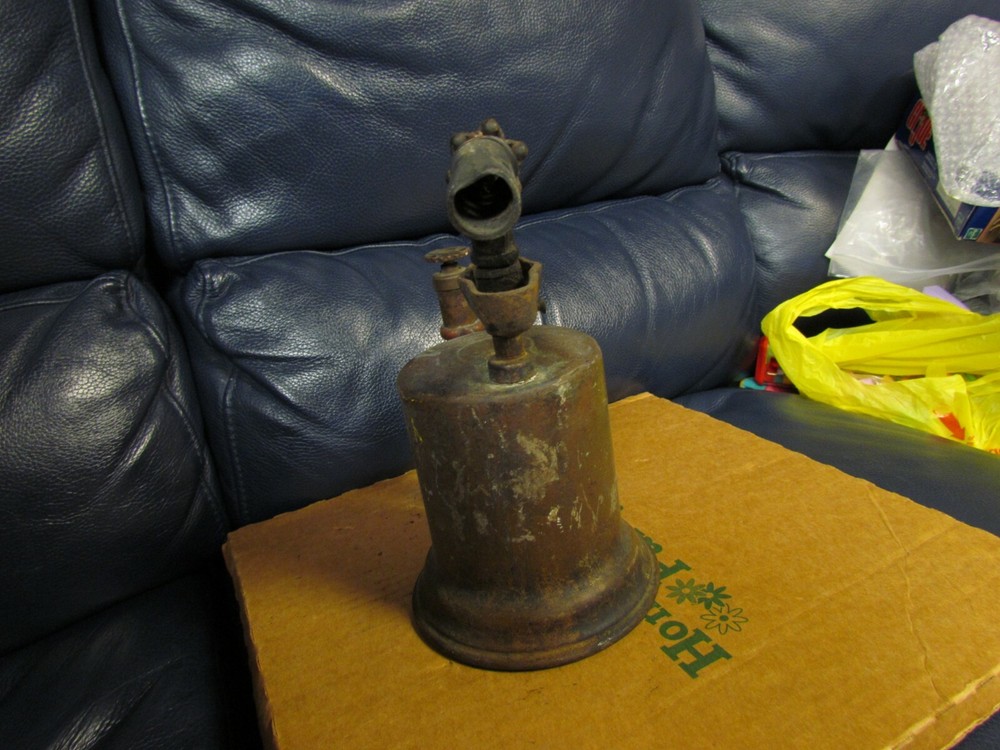 Vintage Antique Turner Brass Soder Torch Gas Blow Torch (8)