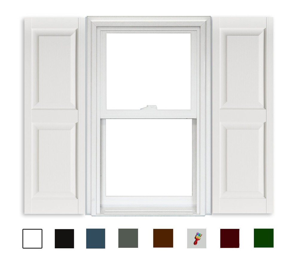 Polaris Vinyl Raised Panel Shutters (1 Pair)
