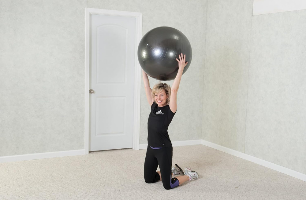 Professional Grade Exercise Stability Yoga Ball, Foot Pump, Ball Plug, Plug Pull