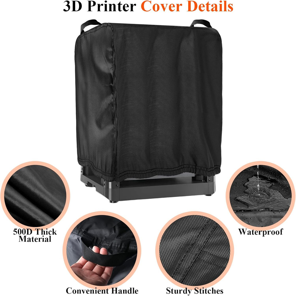 Universal 3D Printer Cover for FLASHFORGE 5M, Waterproof 600D Protection