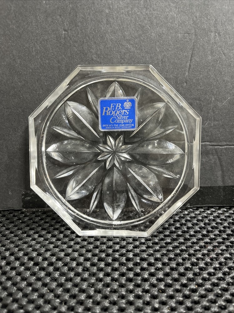 F. B. Rogers Silver Co. Crystal Coasters Made In West Germany