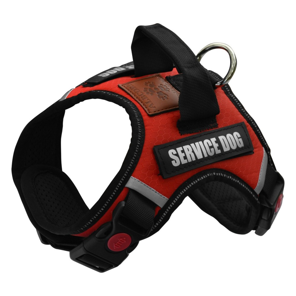 Albcorp Reflective Service Dog Vest Harness, with Hook & Loop Removable Patches