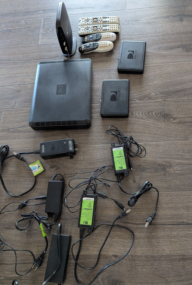 Direct TV Package-Main Receiver Box, 2-Remote Boxes, 4-Remote Controls
