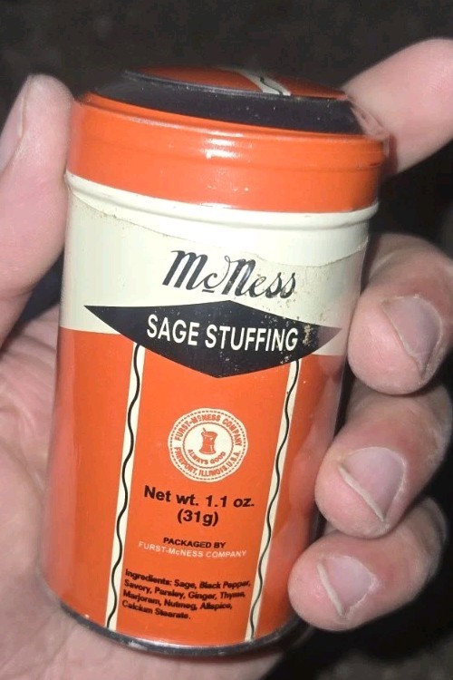 McNess Sage Stuffing Spice Tin Vintage