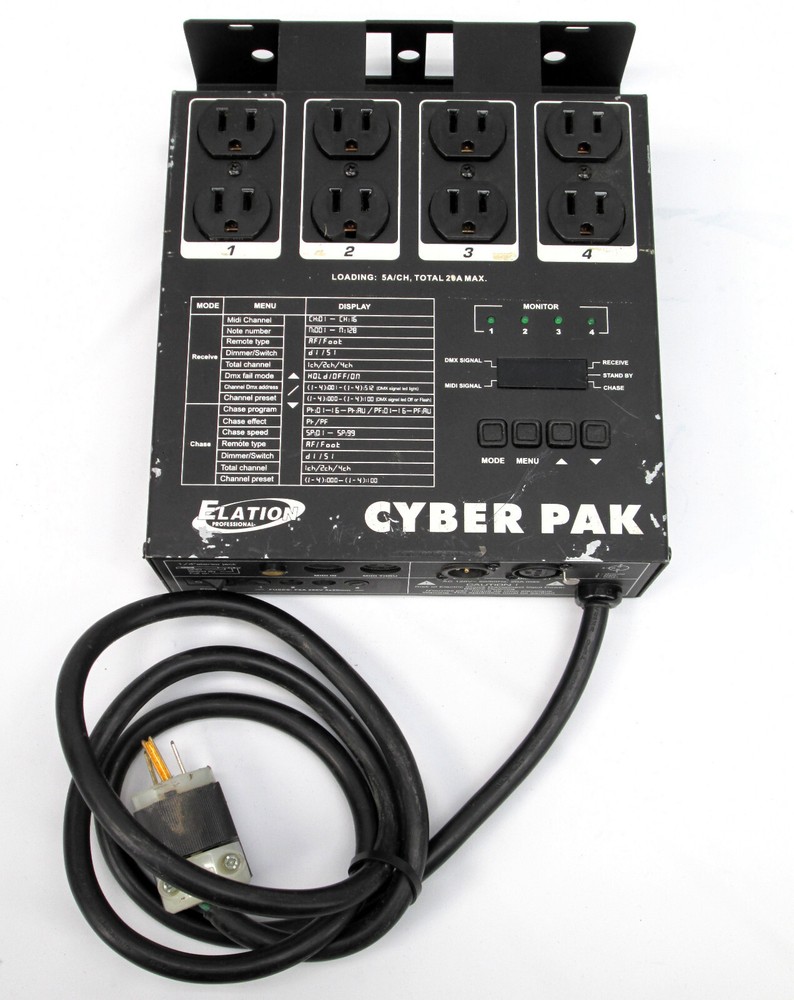 Elation CyberPak 4-Ch Dimmer Chase/Midi Light Controller CYBER PAK PACK