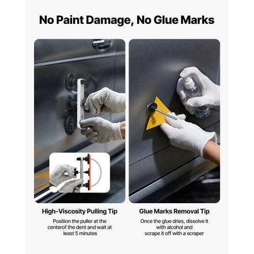 Dent Puller Kit 60 PCS Paintless Dent Removal Kit with Golden Lifter