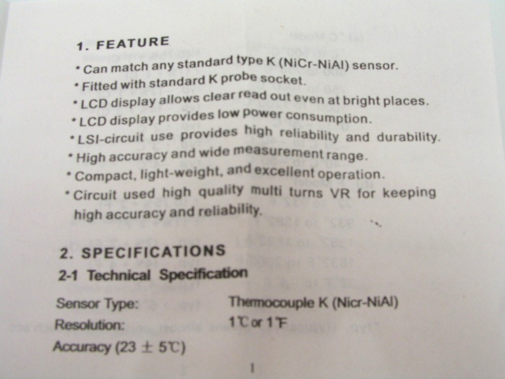 TM902C Digital Thermometer With Probe