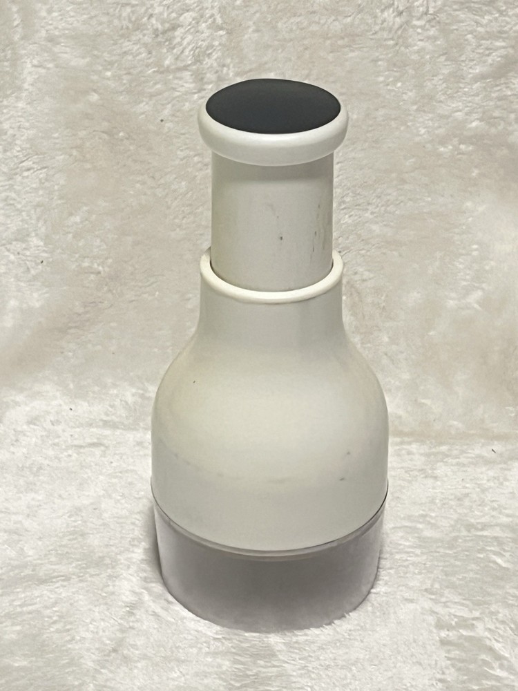 Push Function Manual Food Chopper Dicer Spring Action Steel Blade White 9"