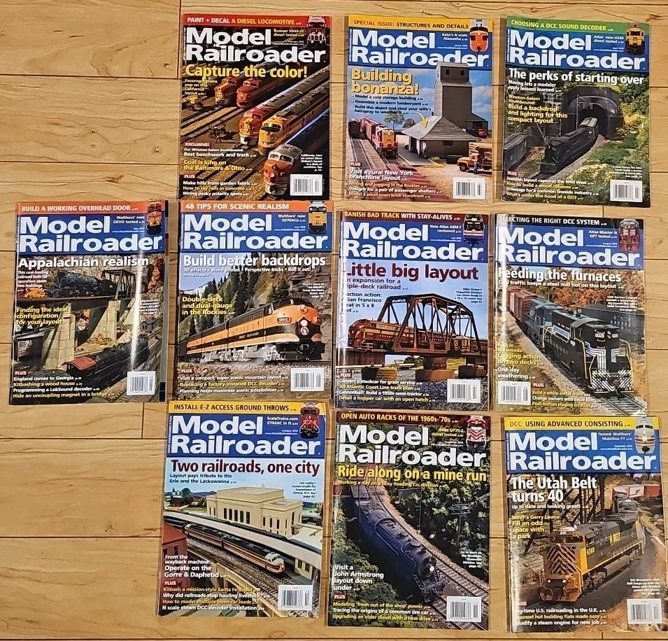 Model Railroader Magazine 2018 Lot - 12 Issues Complete