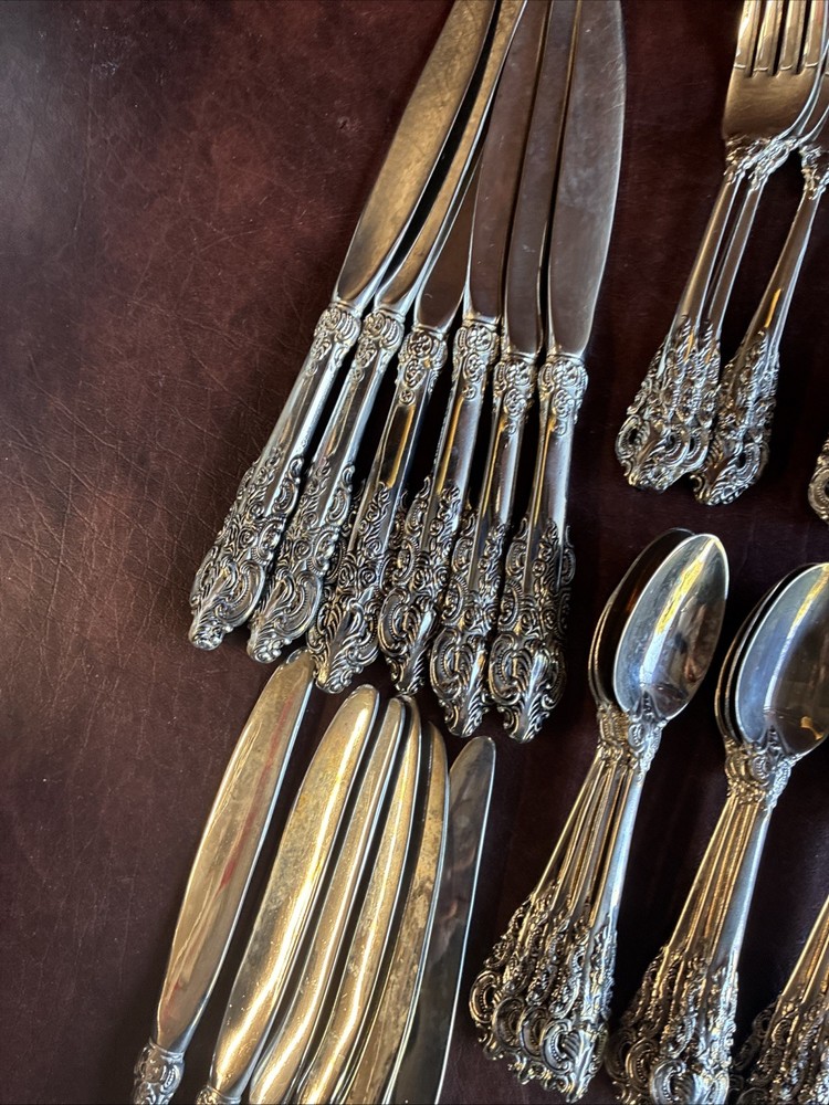 Baroque By Godinger 91 Piece Silver Plated Flatware Set