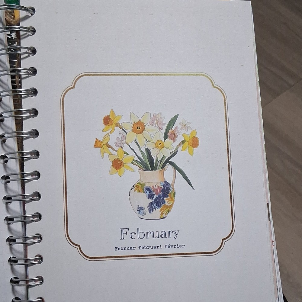 Daphne's Diary 2026 Large Spiral-Bound Weekly/Monthly Planner Paperboard