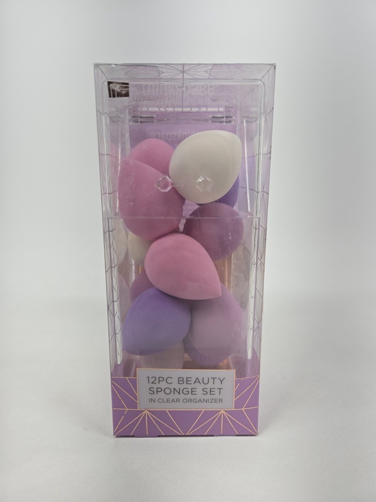 12-Piece Thinkspace Beauty Blending Sponge Set Plus Clear Organizer