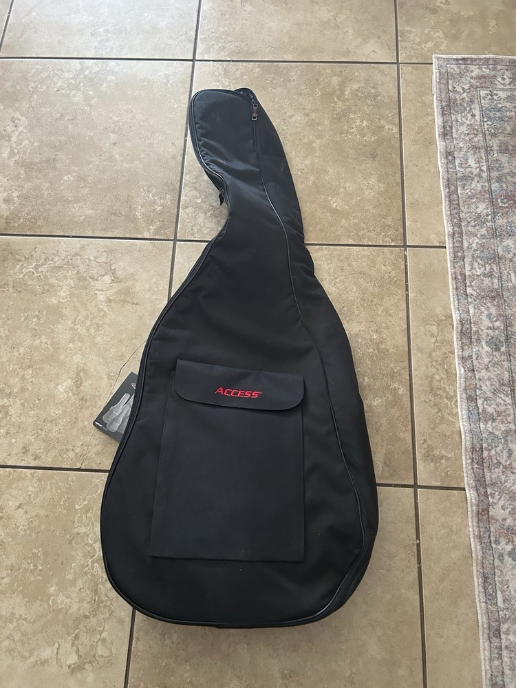 Access Black Guitar Bag with Carry Handle, Strap, and Front Pocket