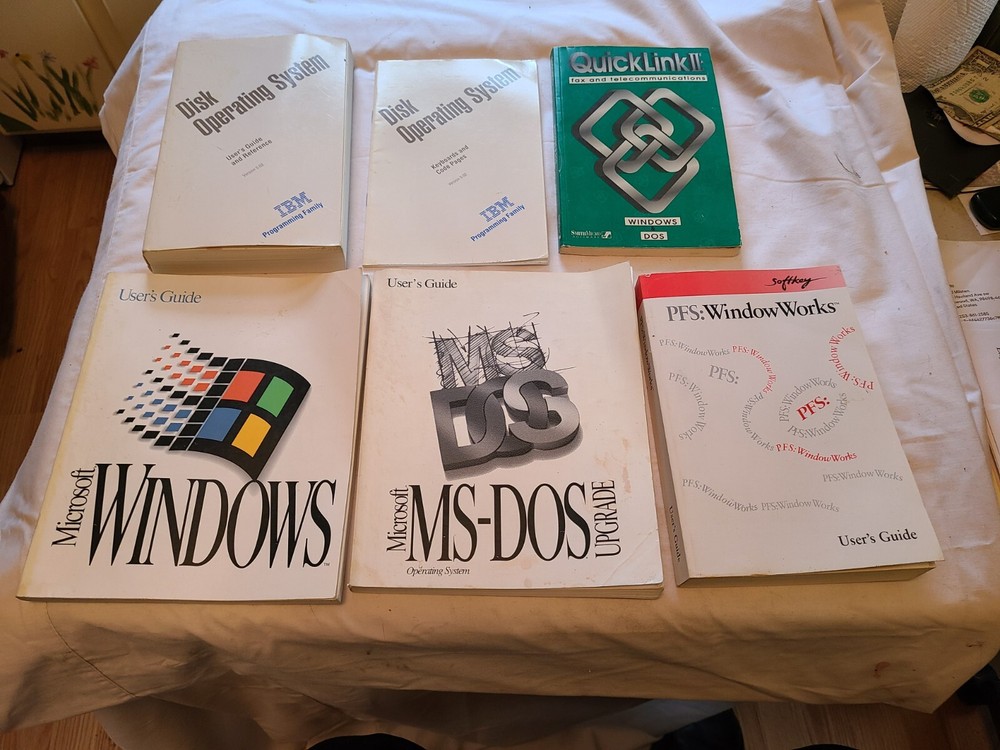 6 Vintage Computer Use Guides Microsoft IBM Windows Dos Works Disk Operating