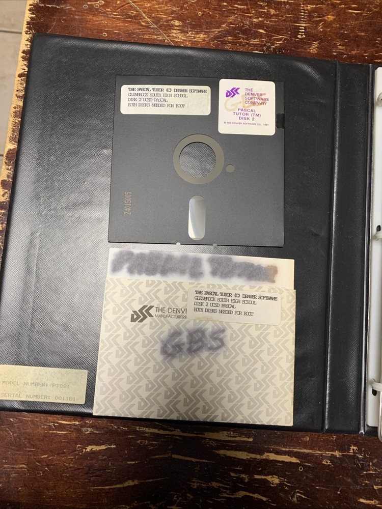 Pascal Tutor Apple II Computer Disks School Kit