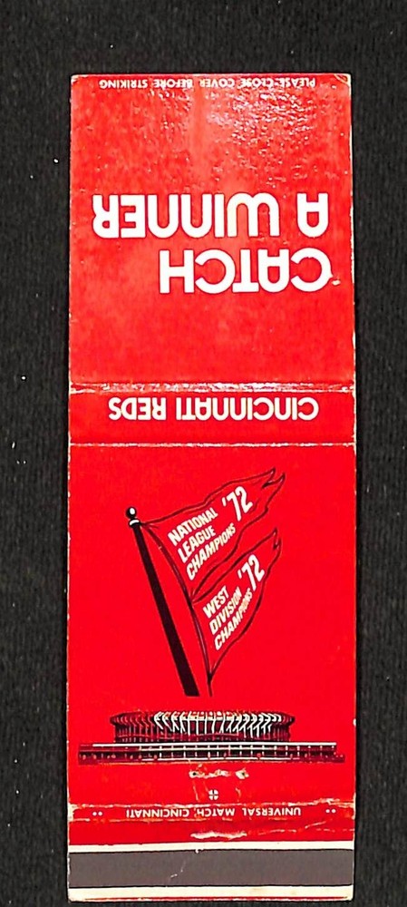 1973 CINCINNATI REDS SCHEDULE MATCHBOOK