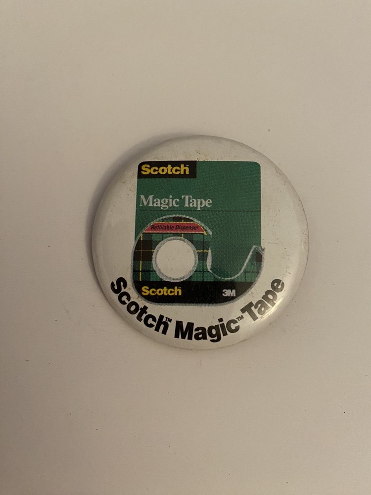 Scotch Magic Tape Advertising Pin Back Button P105