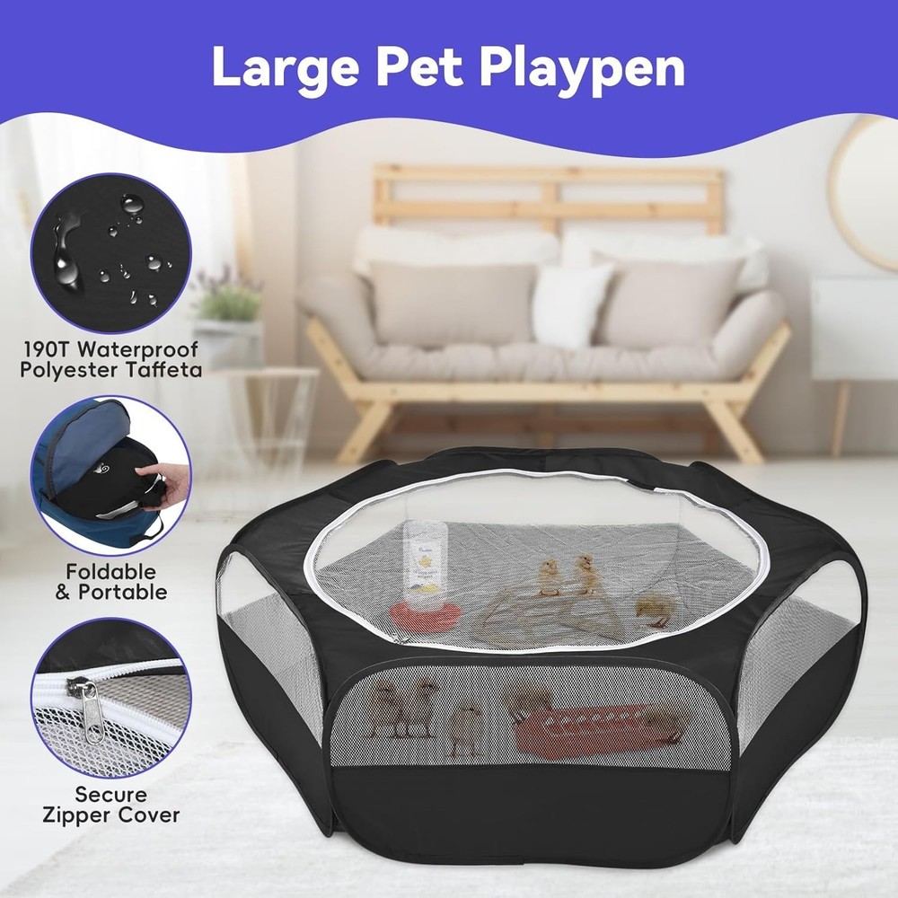 Durable 5-in-1 Chicken Brooder Box: Waterproof and Breathable, Modern Design