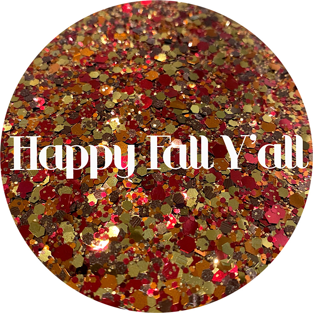 Premium Polyester Glitter - Brown Red Gold Fall Mix