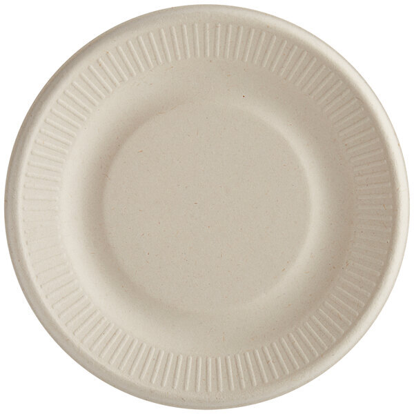 World Centric PL-SC-U6, 6" Round Compostable Fiber Plate - 1000/Case