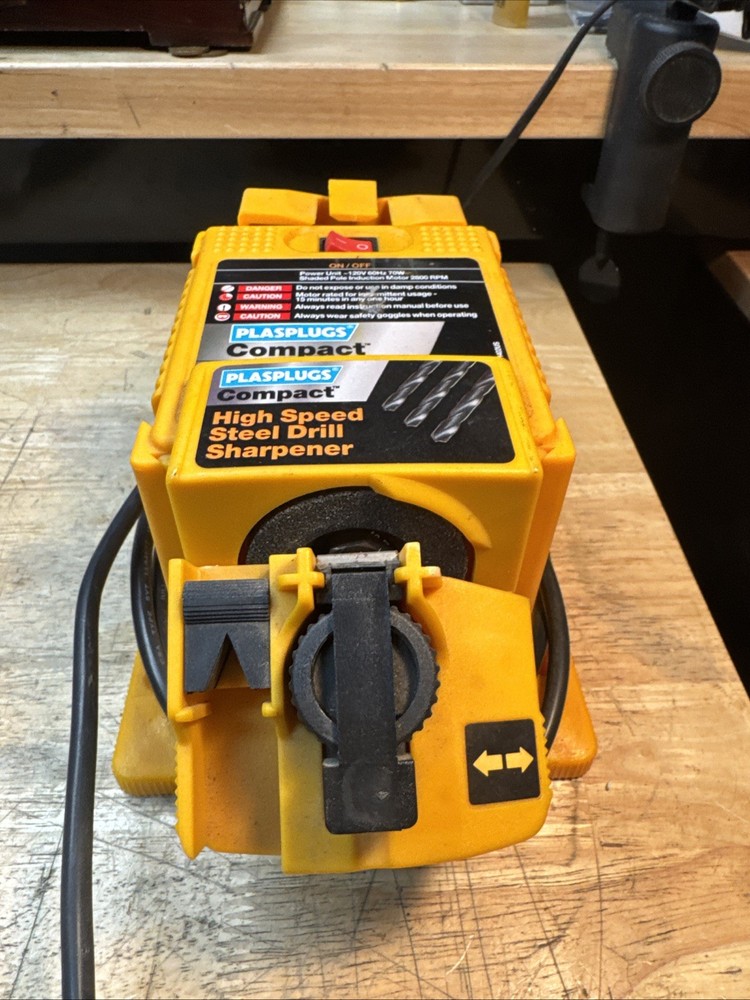 Plasplugs Compact Sharpener Unit For Drill Bits, Or Knife, Scissors