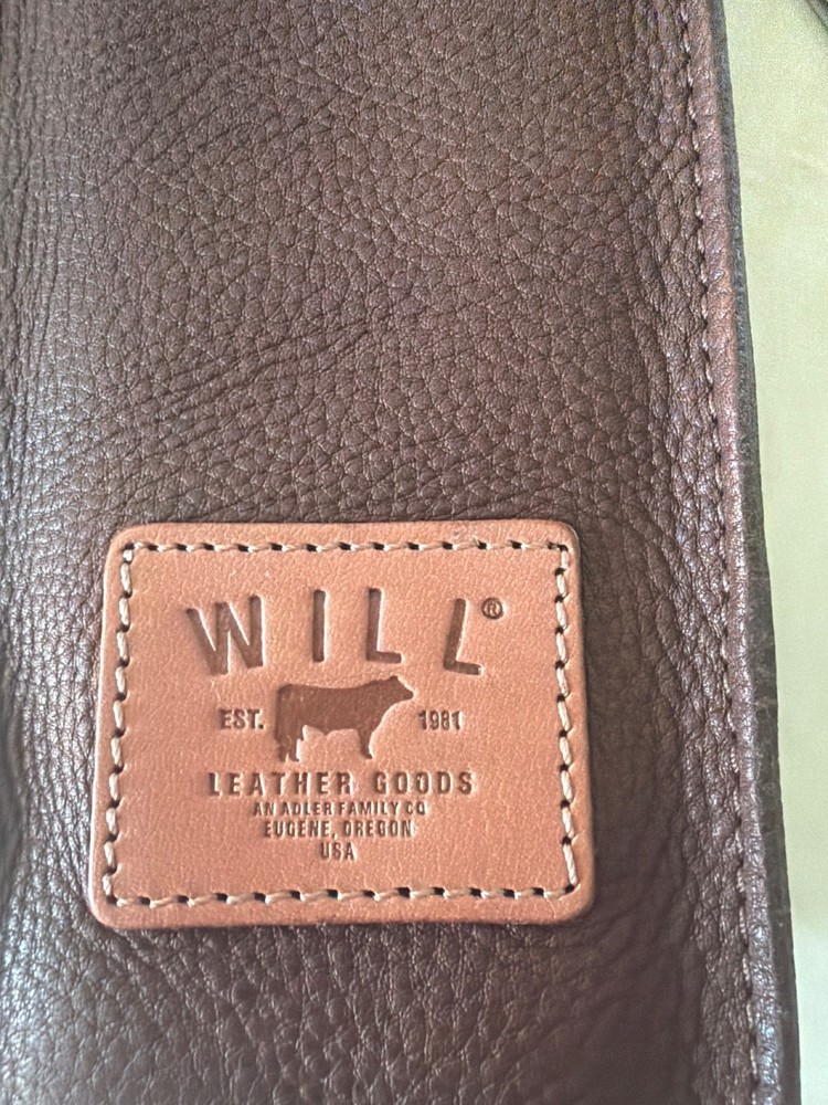 NWT WILL LEATHER GOODS WINE BOTTLE HOLDER LEATHER BAG