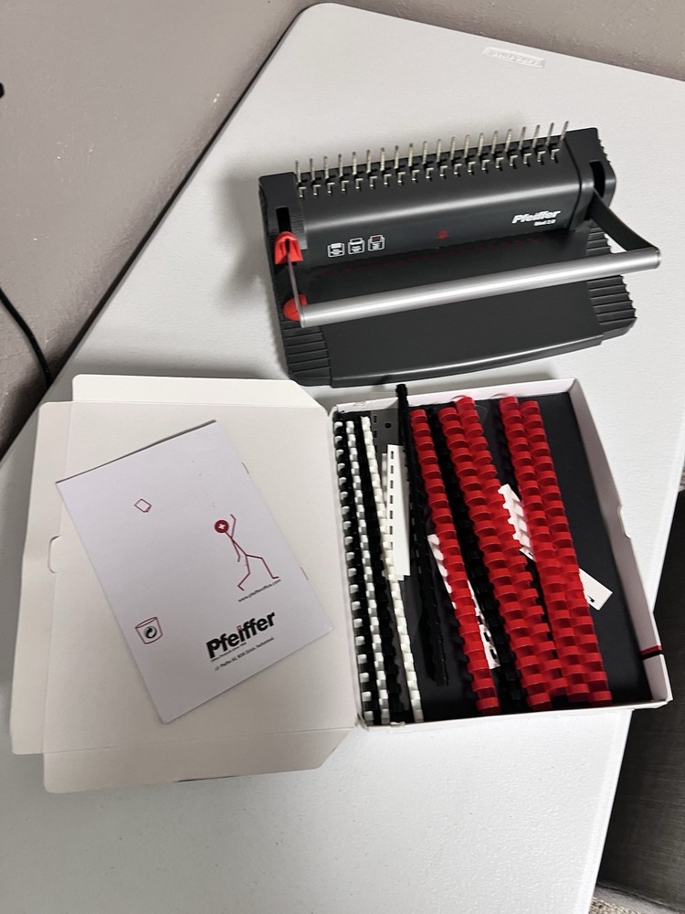 Pfeiffer iBind 2.0 Comb Binding Machine + Starter Kit & Combs – Tested Works