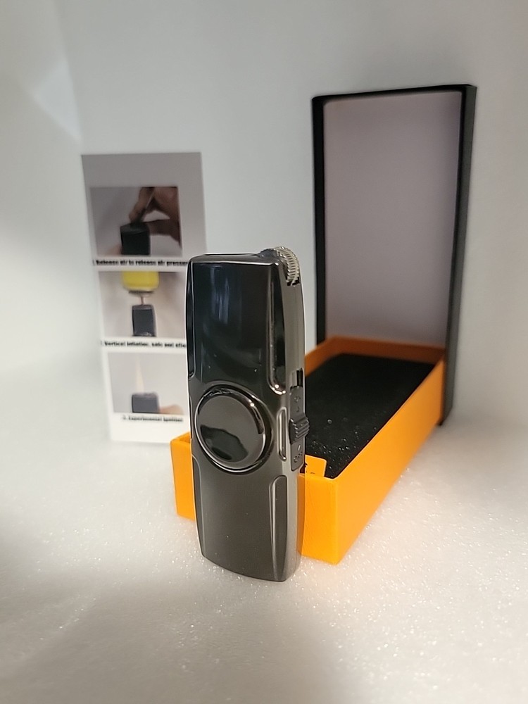 Jet Torch Butane Refillable Lighter, Windproof Blue Flame Cool Design,