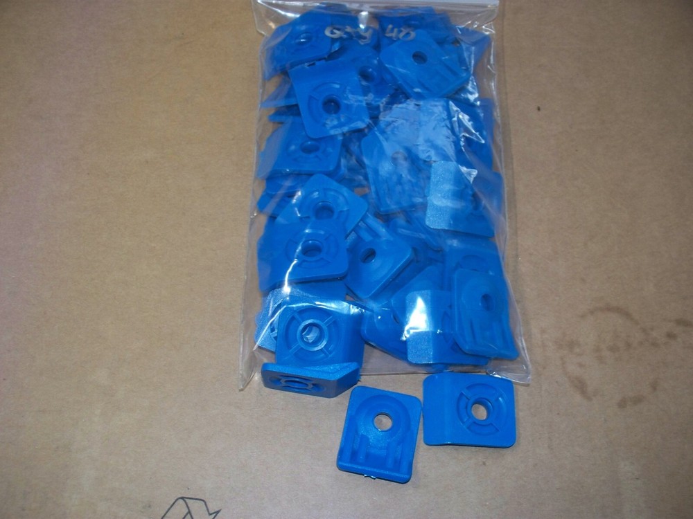 Snowmobile Track 7mm Angle Bender Backer Plate 48 Pack Blue Plastic NEW FB7-BL