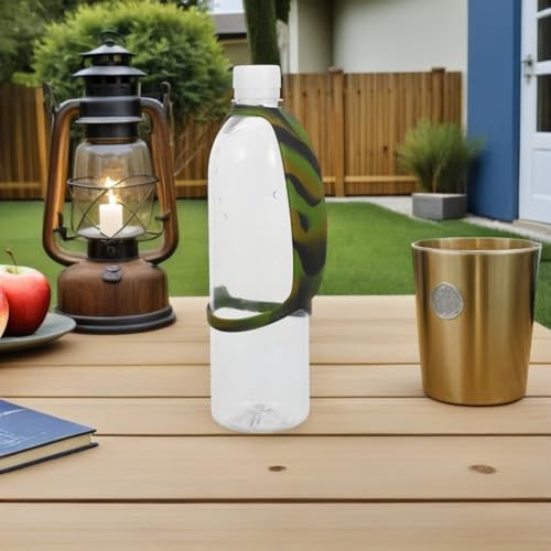 2pcs Silicone Water Bottle Carrier Grip Strap Keychain Loop Handheld Bottle