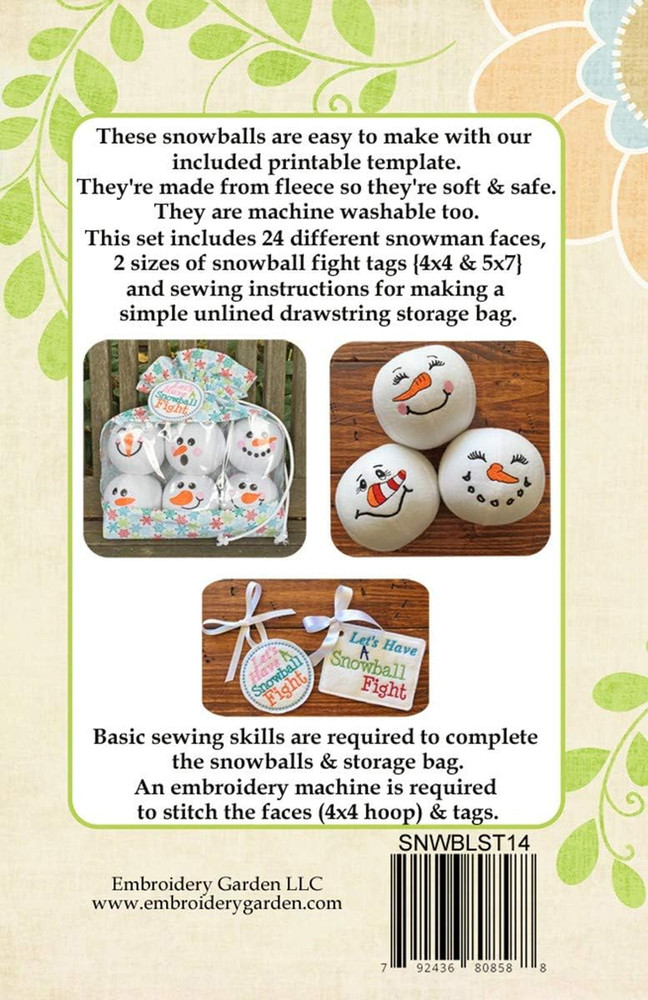 Snowman Snowball Set Pattern