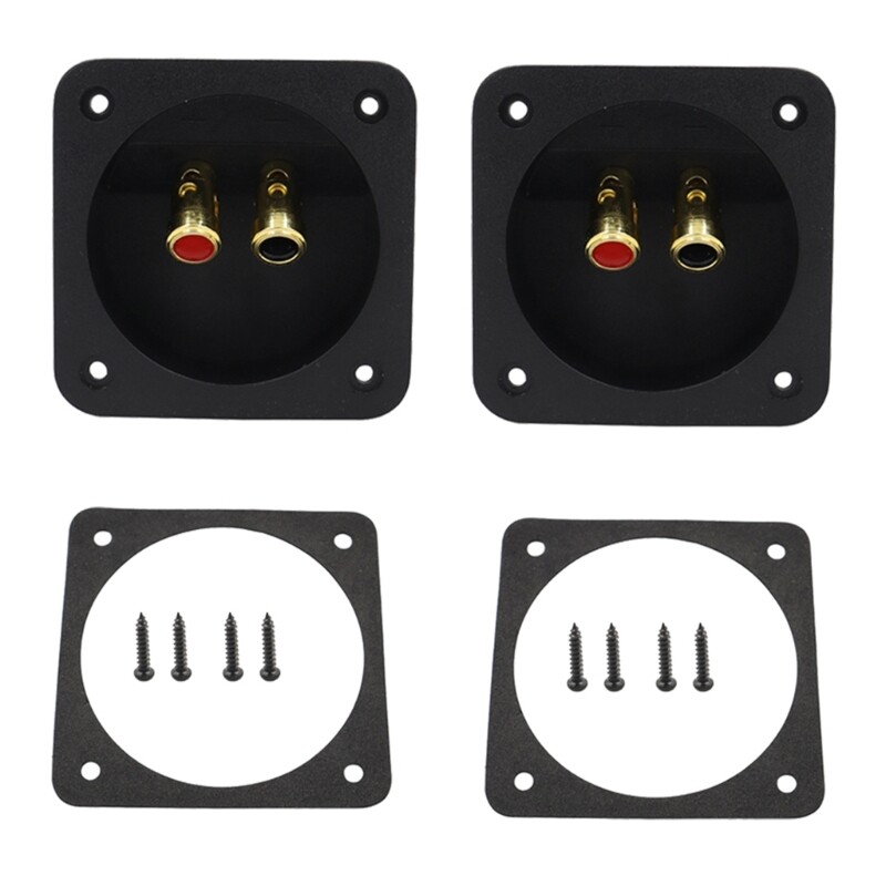 Speaker Junction Box Square Back Panel Wiring Terminal with 2 Position Connector