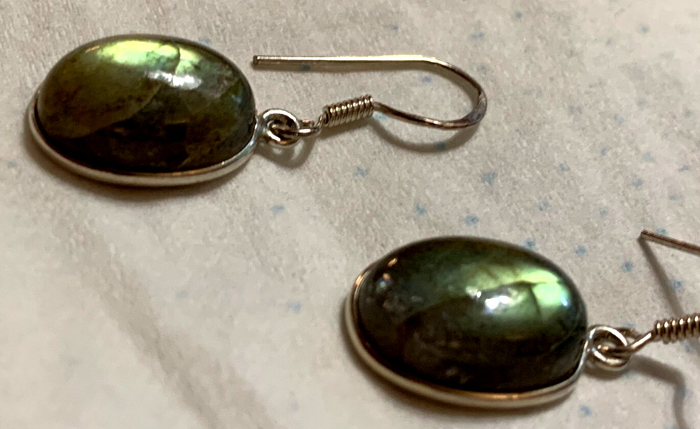 Labradorite 925 Hook Sterling Earrings E-273