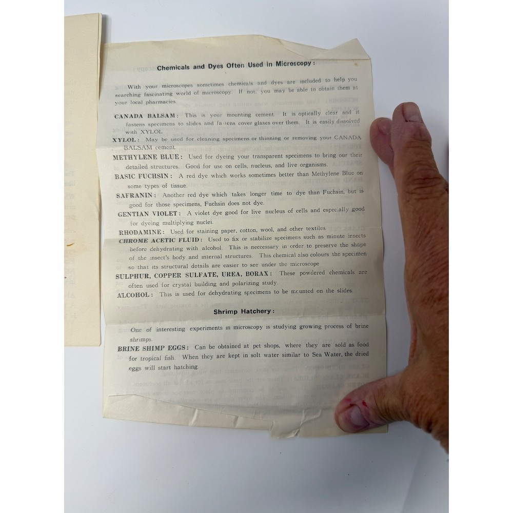 Vintage Junior Microscope Set Complete with Box and Accessories