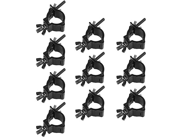 10 Pack DJ Lighting Mount Clamp Black