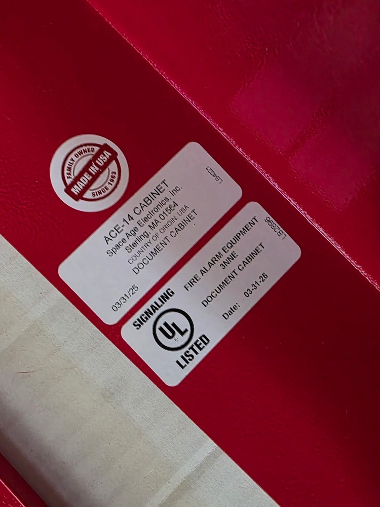 Space Age Electronics ACE-14 Fire Alarm Documents Cabinet