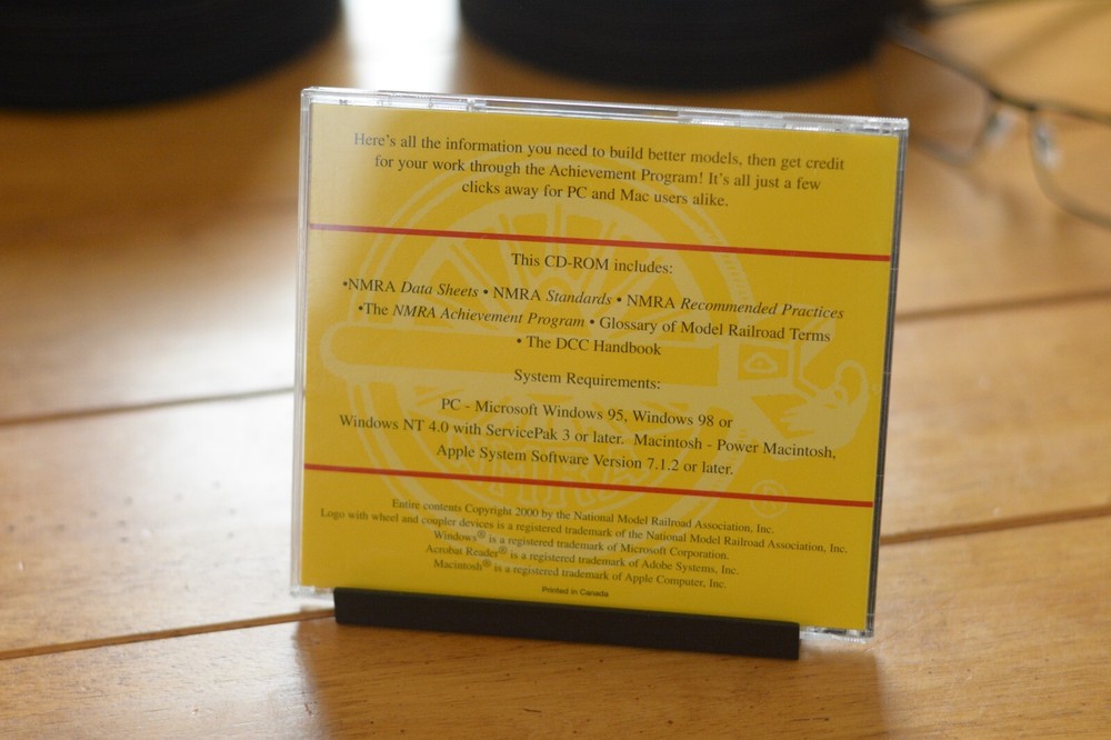 NMRA INFOPAK CD-ROM "REFERENCE SOURCE FOR MODEL RAILROADERS" WINDOWS/MAC [135]