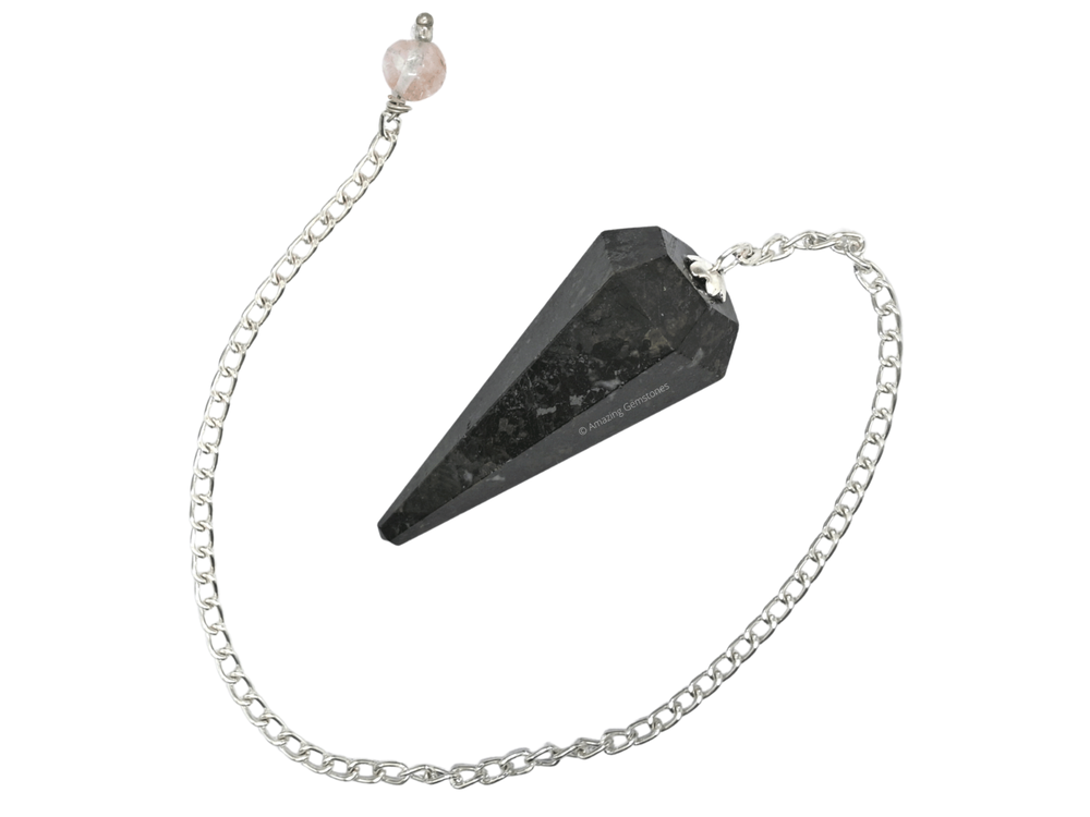 Nuummite Dowsing Crystal Pendulum