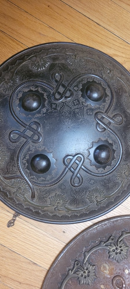 Old Talwar Sword And Two Dhal Shields