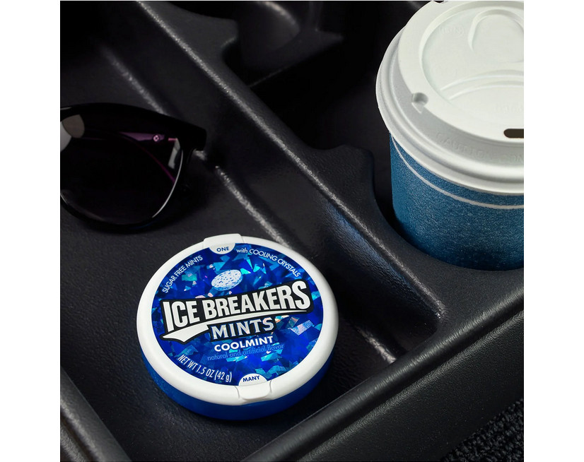 ICE BREAKERS Coolmint Sugar Free Breath Mints, 1.5 oz., 8 pk.