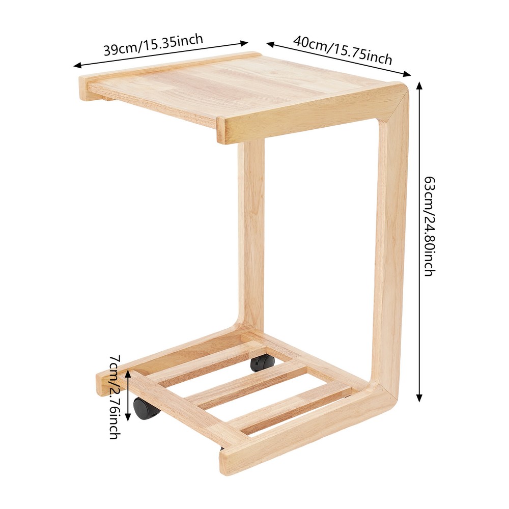 C-shaped End Table Small Side Table Movable End Table