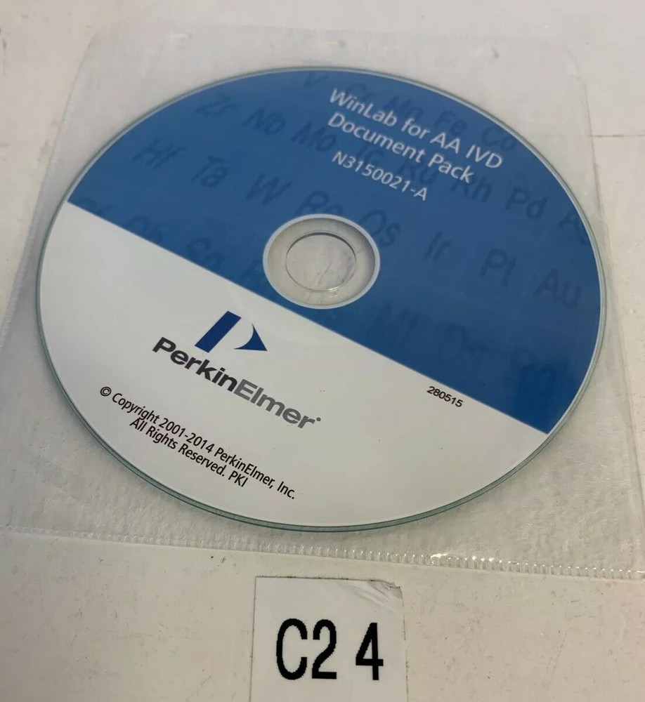 Perkin Elmer WinLab For AA IVD Document Pack N3150021-A CD Software Sealed