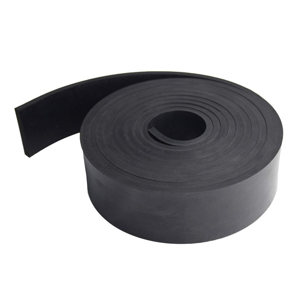 Neoprene Rubber Strips 1/4 (.250)" Thick X 2" Wide X 10' Long, Solid Rubber Roll