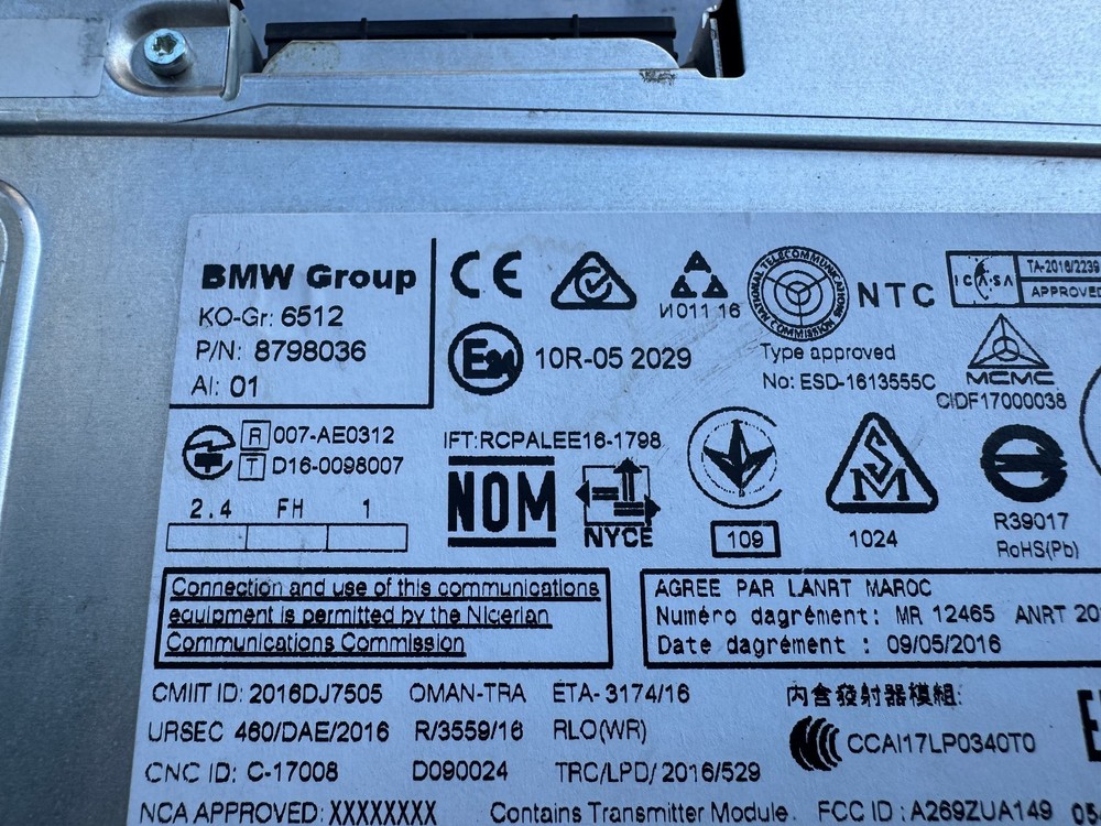 8798036 BMW Radio Navigation System