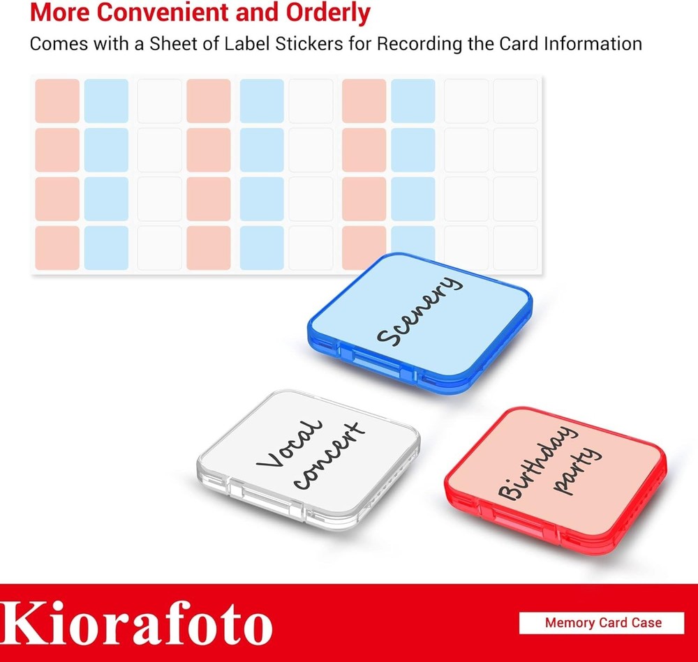 Clear Plastic SD Card Organizer with Shock Absorption