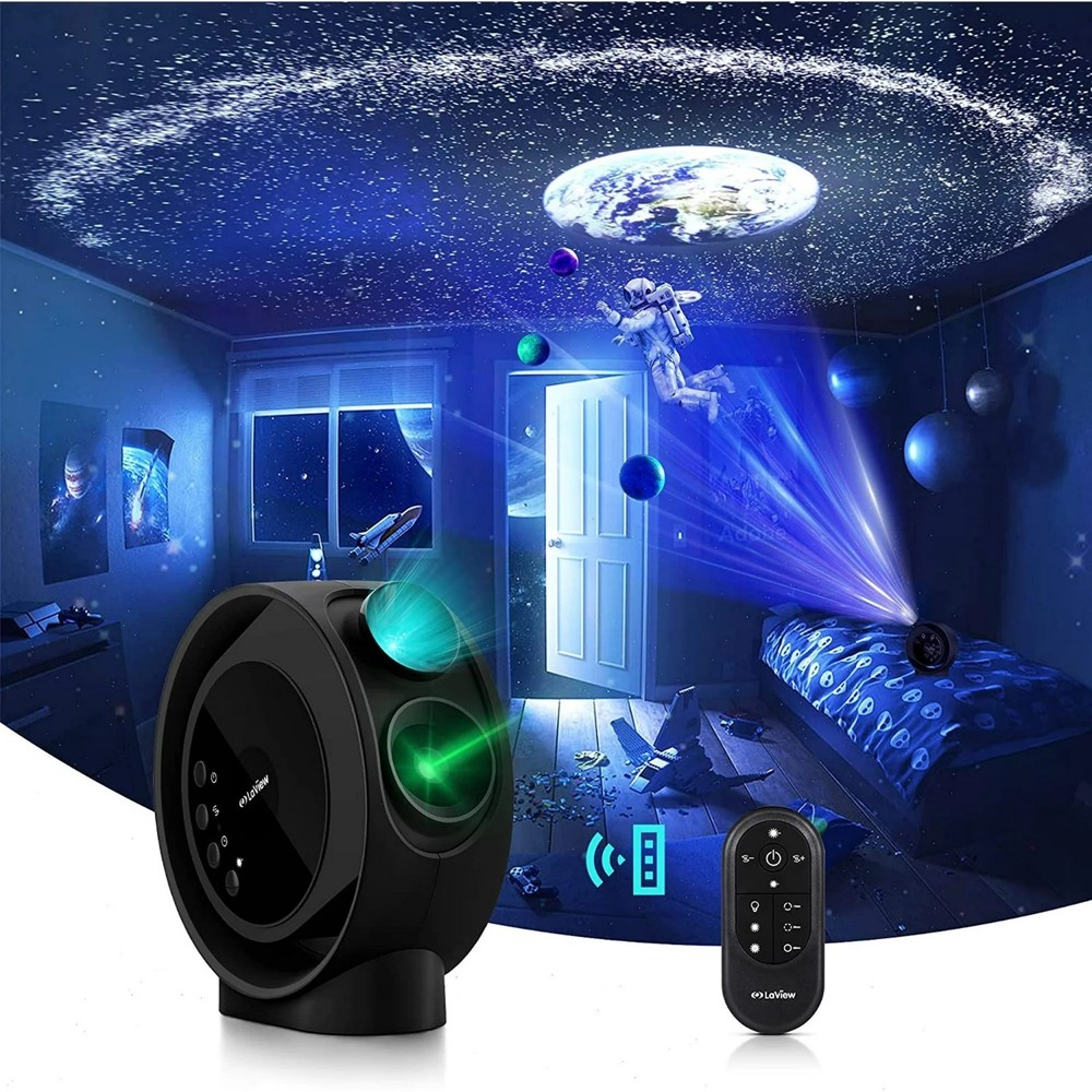 LaView Home Planetarium Star Projector Galaxy Night Light w/ Remote & Timer