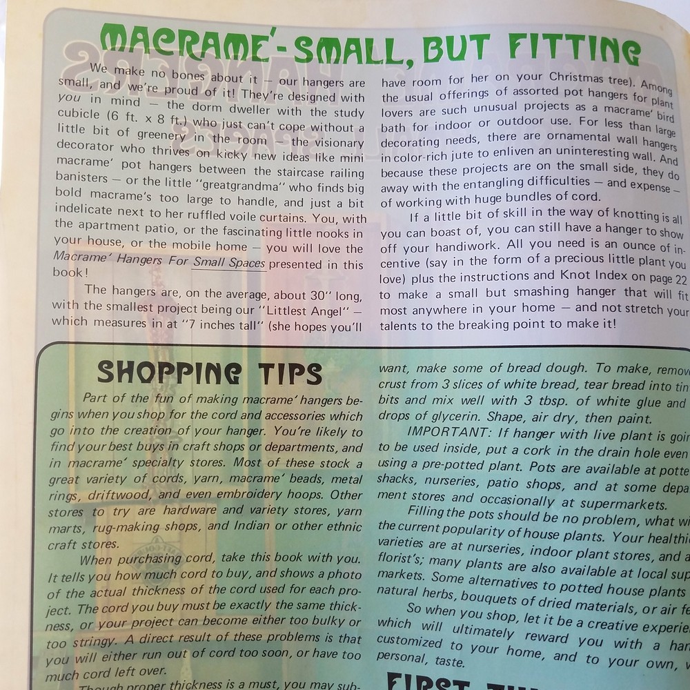 Macrame Hangers For Small Spaces H-228